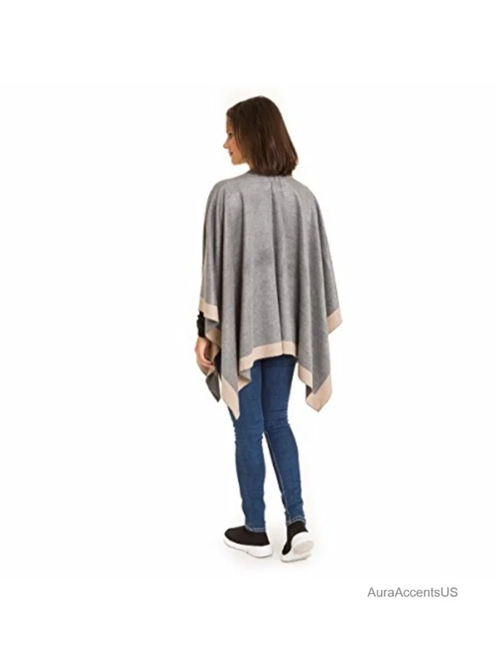 Viscose from Bamboo Shawl Wrap Poncho Ruana Cape Open Front Travel Sweater
